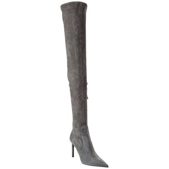 Michael Kors Elle Runway Suede Over-The-Knee Boot, Grey